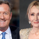 Piers Morgan (Photo: Dipasupil/Getty Images) and J.K. Rowling (Photo: Mike Marsland/Getty Images)